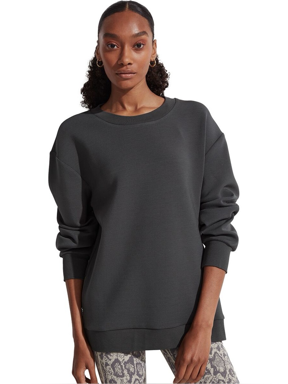VARLEY Charter Sweatshirt Green LW Double Face Womens Size Small Crewneck